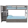 thumbnail image 4 of Discovery World Furniture Stairbed Kids Twin over Twin Transitional Wood Bunk Bed, Charcoal, 4 of 7