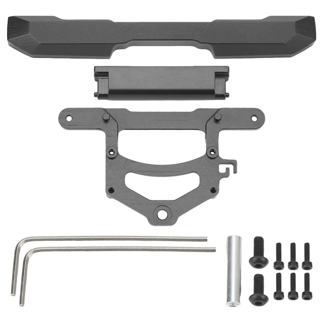 Kit de parachoques trasero de metal RC, piezas de repuesto de parachoques trasero de aleación de aluminio para Axial SCX24 para Ford Bronco 1/24 RC Crawler negro