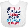 thumbnail image 3 of Inktastic Military Uncle Proud Nephew Freedom Boys or Girls Baby Bib, 3 of 4