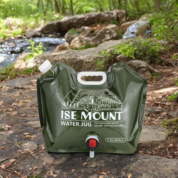 Contenedor de Bolsa de Almacenamiento de Agua Plegable Cola 7.5L con Grifo Giratorio