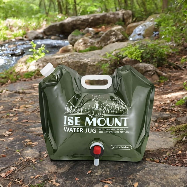 Contenedor de Bolsa de Almacenamiento de Agua Plegable Cola 7.5L con Grifo Giratorio