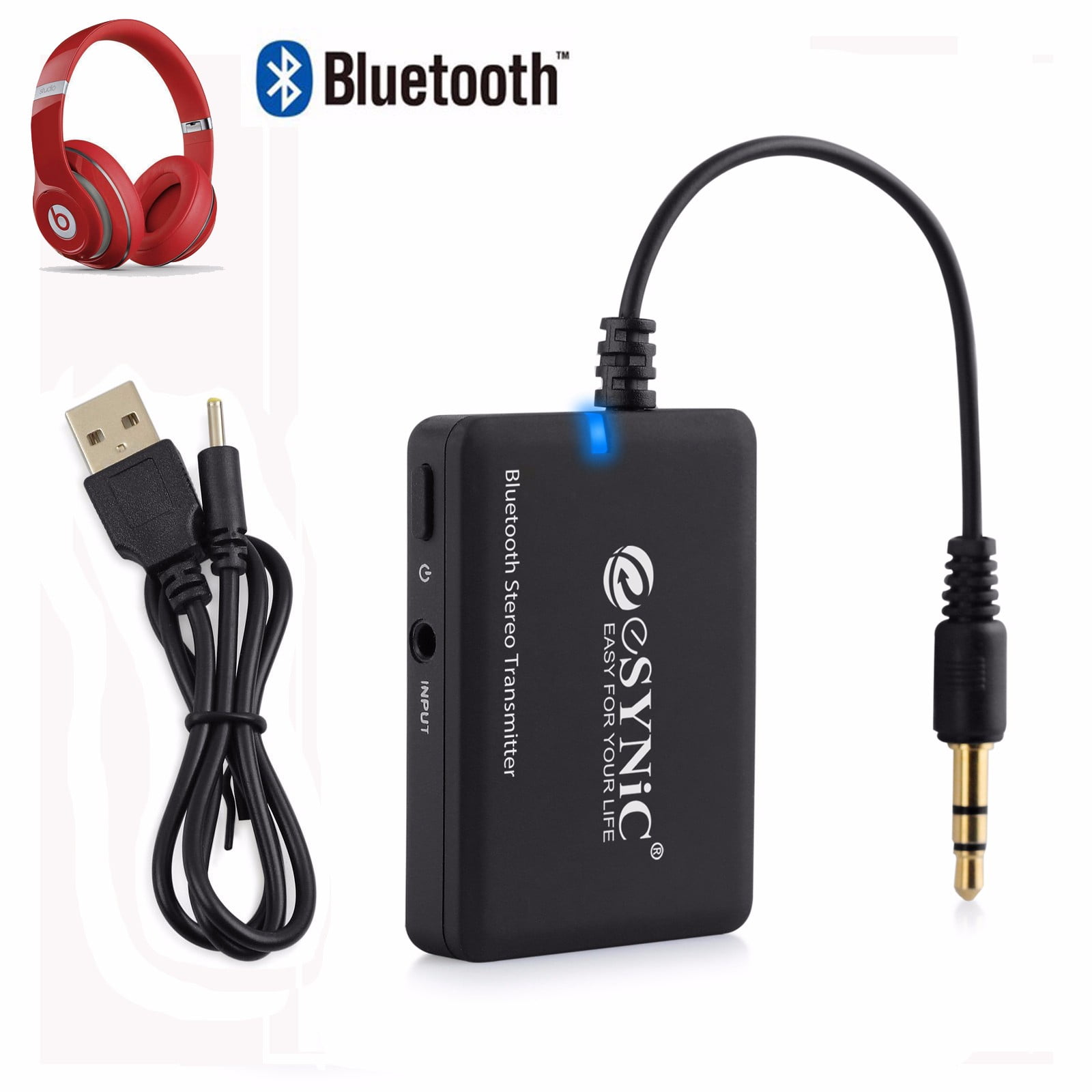 Wireless Bluetooth Transmitter Stereo Music Audio Adapter 3.5mm For TV PC MY
