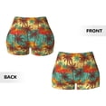 thumbnail image 5 of Haiem Colorful Hawaii Palms No Front Seam Biker Shorts for Women Yoga Workout Gym Bike Shorts with Tummy Control Moisture-Wicking-Large, 5 of 9