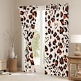 thumbnail image 3 of jejeloiu Chic Cheetah Pattern Black Out Curtains,Wild Animal Curtains Pack of 2 (42x63 Each),Orange Black Bedroom Curtains For Girl Teens,Breathable Home Decor, 3 of 6