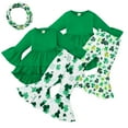 thumbnail image 2 of MXIEZI Newborn Spring Fall Clothes Outfit for Infant Baby Girls Tops Flare Pants and Headband 3-Piece Set for 9 Months - 24 Months, 2 of 8