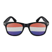 Eyicmarn Football Party Glasses Cutout Flag Print Lightweight Celebration Event Fun Novel Fan Glasses