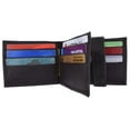 thumbnail image 3 of Mens Genuine Leather Wallet Euro Traveler Style with Center Flip ID Window 2152, 3 of 20
