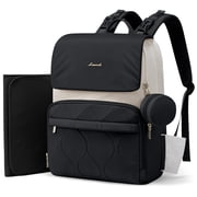 LOVEVOOK Diaper Bag Backpack, Baby Travel Bags for Boys & Girl, Toddler Waterproof Diaper Bag w/Changing Pad (Beige khaki, 15.6''-Small)