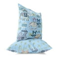 thumbnail image 3 of Elegant Elephant Paisley Throw Pillow in White 20x20, 3 of 5