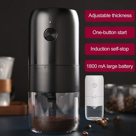 

Anvazise Coffee Grinder Adjustable Easy to Operate USB Charging Wireless Portable Coffee Machine White