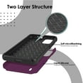 thumbnail image 4 of MK Dual Layer (Shockproof Protection Magnetic Mount Back) Protective Armor Cover Case for Nokia C300 (with LED Keychain Light) - Dark Purple, 4 of 8
