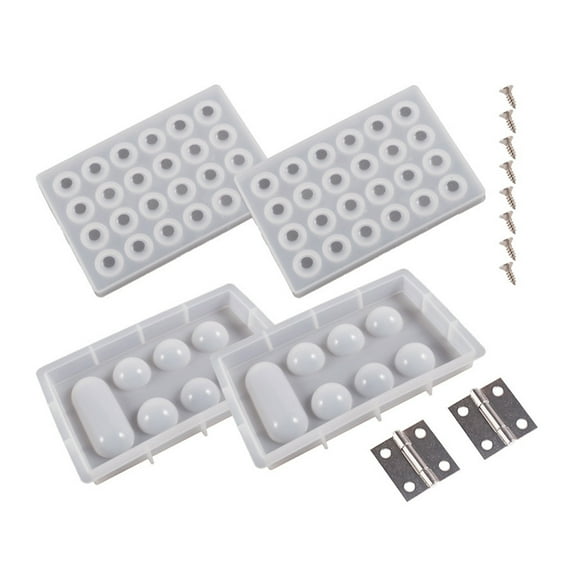 ZPAQI Crystal-Clear Resin Mold for Mancala Board Game Silicone Resin Mold Screw Kit