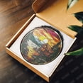thumbnail image 5 of Rustic Cabin Sunrise Stained Glass Ornament, Ideal for Nature Lovers and Cozy Home Decor, Perfect for Window Art and Car Decoration, Lightweight and Durable - Window Hanging Glass, Car Decoration, 5 of 5