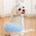 thumbnail image 3 of Floral Dog & Cat Dress with Tutu Skirt - Breathable Stretch Pet Clothes for Small Dogs Girl Cats & Puppies Birthday Party Outfit, 3 of 7