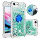 thumbnail image 1 of Funda para iPhone SE 2022/2020 con Brillo Líquido Flotante, Purpurina, Parachoques y Anillo Giratorio Soporte, 1 of 5