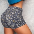 thumbnail image 2 of Sikiie Daisies Flowers Print Workout Shorts Women Scrunch Butt Gym Shorts Seamless High Waist Tummy Control Yoga Biker Athletic Shorts, 2 of 5