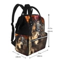 thumbnail image 2 of Pofeuu Flower Crown Dog Print Diaper Bag Backpack, Multifunction Travel Pack Maternity Baby Changing Bags, Large Capacity, Waterproof, 2 of 6