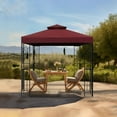 thumbnail image 5 of INTER HUT 8x8 Metal Patio Gazebo, Outdoor Gazebo Canopy Tent for Backyard, 5 of 10