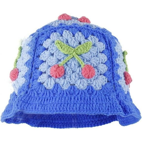 Women's Crochet Fisherman Hat Knitted Handmade Foldable Casual Cap Fashion Cute Comfortable