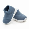 thumbnail image 4 of ZHOGXU Baby Boys And Girls Sneakers Comfortable Breathable Soft Non Slip Solid Color Spring Sports Shoes,Blue,3-6 Months, 4 of 5