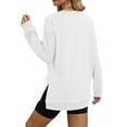 thumbnail image 4 of FamilyThread Womens Long Sleeve Oversized Crewneck Lightweight Sweatshirt with Side Slit Soft Solid Pullover Tops, 4 of 4