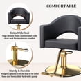 thumbnail image 4 of UBesGoo Barber Chair, Heavy Duty Salon Stool, Hydraulic Pump 360° Swivel, Black Gold, 4 of 7