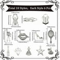 thumbnail image 2 of 1 Box 60Pcs 10 Styles Movie Charms Theatre Charm Camera Drama Film Star Silver Movie Pendants for Jewelry Making Supplies Findings DIY Craft Necklace Bracelets Earrings Adults Silver, 2 of 5