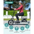 thumbnail image 2 of GOTRAX FLEX CAMPUS Adults Electric Scooter with Seat, 14"/350W(Peak 500W)/25kph Foldable Commuter E-Scooter with Carry Basket Black, 2 of 6