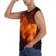 thumbnail image 3 of Fotbe Fiery Orange Flames Energy Men's Camiseta sin Mangas Estampada para Hombres, Playera Casual para Gimnasio, Entrenamiento, Playa-3X-Large, 3 of 7