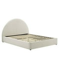 thumbnail image 3 of Platform Bed Frame, King Size, White, Velvet, Bedroom, Modern Contemporary Boutique HB36794, 3 of 9