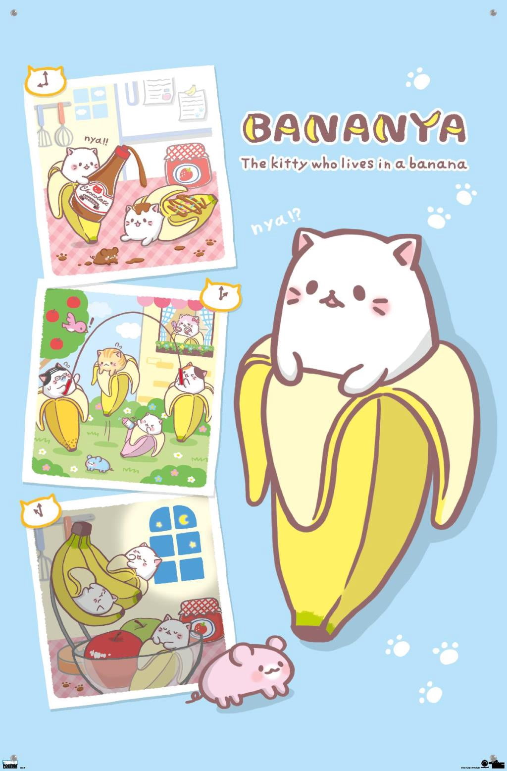Bananya - Collage Wall Poster with Push Pins, 22.375" x 34"