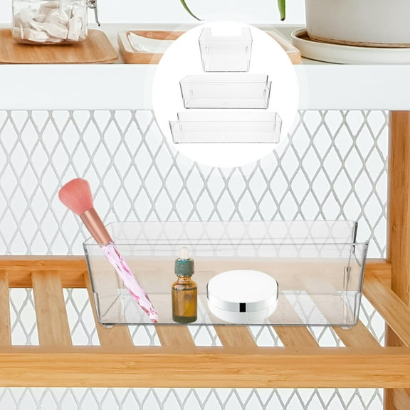 YUYUETIME 3Pack Office Desk Drawer Organizer with Impact Resistance 11.8x3.3x2.4in