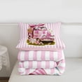 thumbnail image 5 of Erosebridal Cartoon Pink Car Twin Comforter Sets,Happy Easter Eggs Modern Geometric Lines Bedding Set For Kids Girls ,Reversible Pink 2-Piece, 5 of 7