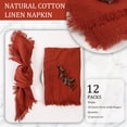 thumbnail image 2 of SUNTQ Handmade Cotton Napkins with Fringe 12 pack，Bulk Dinner Napkins Table Napkins for Fall Thanksgiving Christmas Party Wedding Decoration, Terracotta, 2 of 6