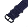 thumbnail image 4 of 18mm Watch Strap Webbing Durable 2-Joint Nylon Watch Band Wristband for Watch Replacement (Navy Blue with Black Buckle), 4 of 9