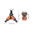 thumbnail image 2 of TEHAUX 4Pcs Plastic Hose Coupling Quick Connect Garden Water Pipe Adapter with Builtin Control Valve, 2 of 8