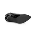thumbnail image 5 of BLISSFUL STEP Women's Patent Leather Pointed Toe Lace Up Stiletto Heel Ankle Boots Black 7, 5 of 8