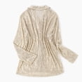 thumbnail image 3 of Hot Fashion Sequins Long Sleeve Lapel Temperament Casual Shirt Half Sleeve Tee Oversize Denim Shirt Button down Shirt Womens Short Sleeves Top Womens Underwear Shirts Summer Tops for Women Long Sleeve, 3 of 5