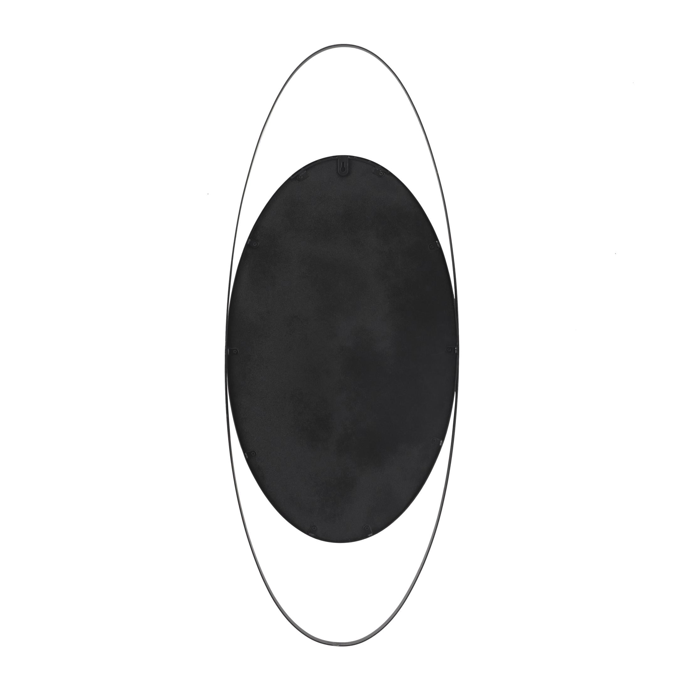 CosmoLiving by Cosmopolitan 16" x 42" Black Oval Wall Mirror