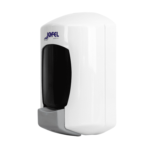 Jofel Despachador De Jabón Líquido Manual de Plástico ABS Aitana Blanco Para 800ml Alta Resistencia