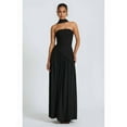 thumbnail image 4 of Women'S Off-the-Shoulder Tube Dress with Side Design, Suitable for Going Out Casual Elegant Club Party Long Dress Black L, 4 of 7