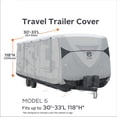 thumbnail image 5 of Classic Accessories Over Drive SkyShield Deluxe Water-Repellent Travel Trailer Cover, Fits 30' - 33'L x 118"H, Model 6, 5 of 21