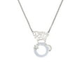 thumbnail image 2 of Delight Jewelry Acrylic 7/8" Ring Imitation Pearl Silvertone Dream Big Pendant Necklace, 25", 2 of 4