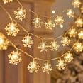 thumbnail image 2 of Snowflake LED String Fairy Light Garland Home Christmas Lights Wedding Decor Christmas Decor for Home Navidad Party Decoration, 2 of 8