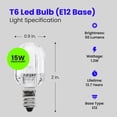 thumbnail image 2 of Bombilla LED Feit Electric BPT6/SU/LED equivalente a 15 W T6, 2 of 9