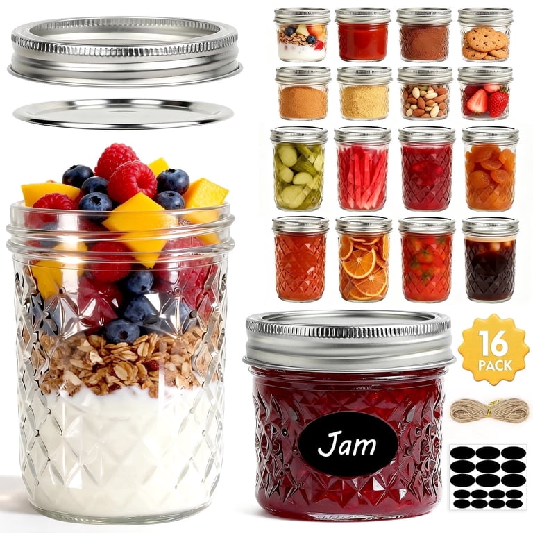 Taimasi 16-Pack Mason Jar Canning Set with Lids photo 1