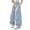 Blue, variant on Weebloom Girl Wide Leg Pants Kids Barrel Pants Lightweight Summer Casual Trousers Grey 15-16 Years