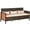 Brown and Khaki, variant on Outsunny 3-Seater Wicker Outdoor Sofa, Cushioned Rattan Patio Couch, Grey