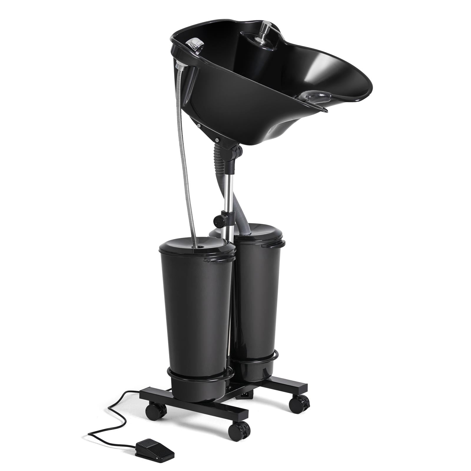Artist hand Portable Shampoo Bowl Barber Salon Hair Washing Station w/Electric Pump,2 10L Buckets,2 Spray Heads,Drain Hose