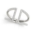 thumbnail image 1 of 14k White Gold Open Dual Band Ring Diamonds (1/2 cttw) Size 4, 1 of 4
